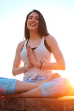 Load image into Gallery viewer, Blue Spring Flowers - Capri Leggings