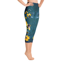 Load image into Gallery viewer, Save the Bees - Yoga Capri Leggings