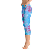 Load image into Gallery viewer, Blue Spring Flowers - Capri Leggings