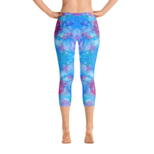 Load image into Gallery viewer, Blue Spring Flowers - Capri Leggings
