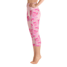 Load image into Gallery viewer, A Rose is a Rose - Yoga Capri Leggings