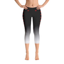 Load image into Gallery viewer, Red Stars at Night - Capri Leggings