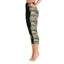 Load image into Gallery viewer, Succulent Bloom - Yoga Capri Leggings