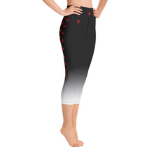 Load image into Gallery viewer, Red Stars - Yoga Capri Leggings