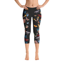 Load image into Gallery viewer, Bountiful Butterflies - Capri Leggings