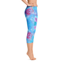 Load image into Gallery viewer, Blue Spring Flowers - Capri Leggings