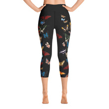 Load image into Gallery viewer, Bountiful Butterflies - Yoga Capri Leggings