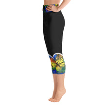 Load image into Gallery viewer, Abstract Butterflies - Yoga Capri Leggings