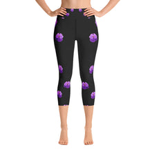 Load image into Gallery viewer, Pansy Power - All-Over Print Yoga Capri Leggings