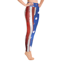 Load image into Gallery viewer, 4th of July American Flag - Yoga Leggings