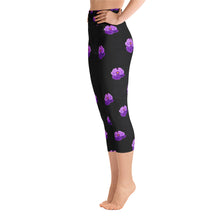 Load image into Gallery viewer, Pansy Power - All-Over Print Yoga Capri Leggings