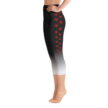 Load image into Gallery viewer, Red Stars - Yoga Capri Leggings