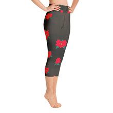 Load image into Gallery viewer, Cheery - All-Over Print Yoga Capri Leggings